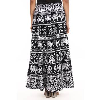 White printed Cotton skirts 2