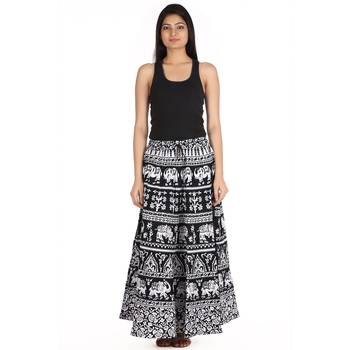 White printed Cotton skirts 3