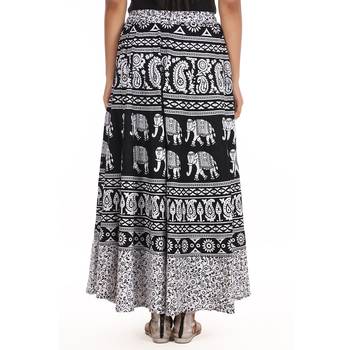 White printed Cotton skirts 2