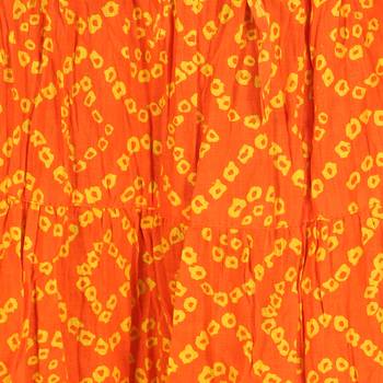 Orange printed Cotton skirts 5