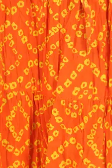 Orange printed Cotton skirts