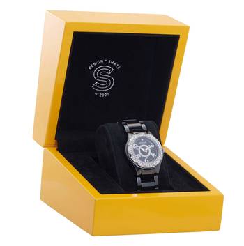 Shaze Black Analog Embellished Watch for Women 3