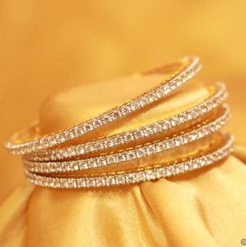Diamond Look Single Line 4 Bangle Set 2