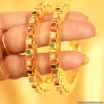 Multicolour Diamond Look Bangle Pacheli 1