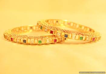 Multicolour Diamond Look Bangle Pacheli 2
