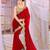 (VIP) ROYAL PARI Red embroidered georgette saree with blouse OVER STORE ONLY BRANDED ITAM SELL