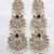 Antique Victorian White N Black Stone Studded Pearls Hangings