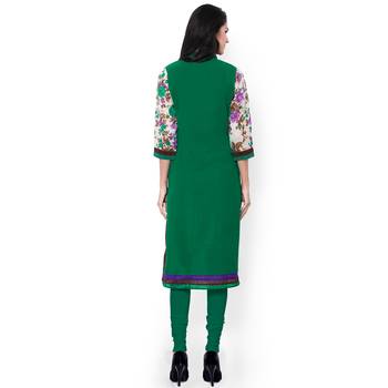 Cream printed art silk kurtas-and-kurtis 2