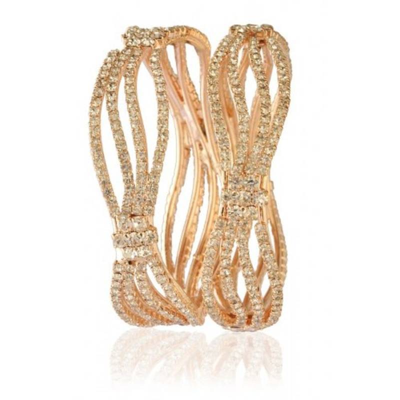 Party wear gold inspired 2pc bangle l1177