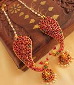 Lovely Kemp Green Peacock Full Length Earrings