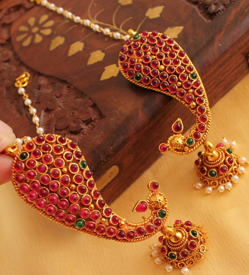 Lovely Kemp Green Peacock Full Length Earrings