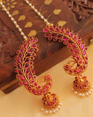 Lovely Designer Kemp Peacock Full Length Earrings  1