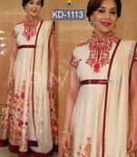 White embroidered d.jorjet salwar