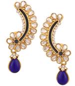Women earings for girls cuff wrap pearl kundan polki cuff