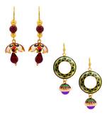 Elegant Meenakari Combo Earring Set