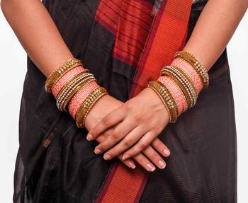 Pink Kundan Bangles And Bracelets 2
