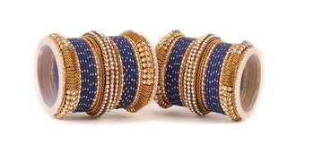 Blue Kundan Bangles And Bracelets 1