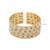 Natural Beads and Rhinestones Italian Designer Cuffs-Ziba Oro Cuff
