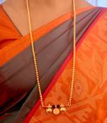 Golden coral mangalsutra