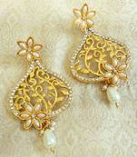 White gold plated danglers drops