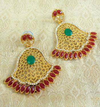 Multicolor gold plated danglers drops 1