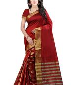 red embroidered silk saree with blouse