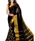 Black embroidered saree with blouse