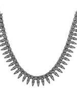Sizzling Silver plated oxidised necklace