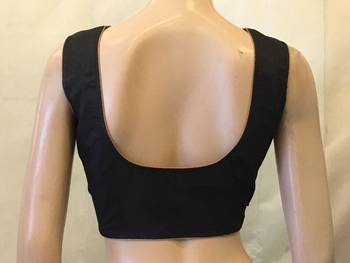 Black Dupion Silk stitched Blouse 2