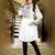 White and Black Embroidered Fancy Kurtis