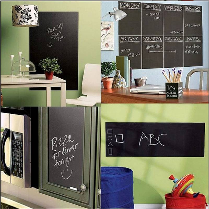 Black Board with Free Chalk sticks' Wall Sticker (60 cm X 100 cm