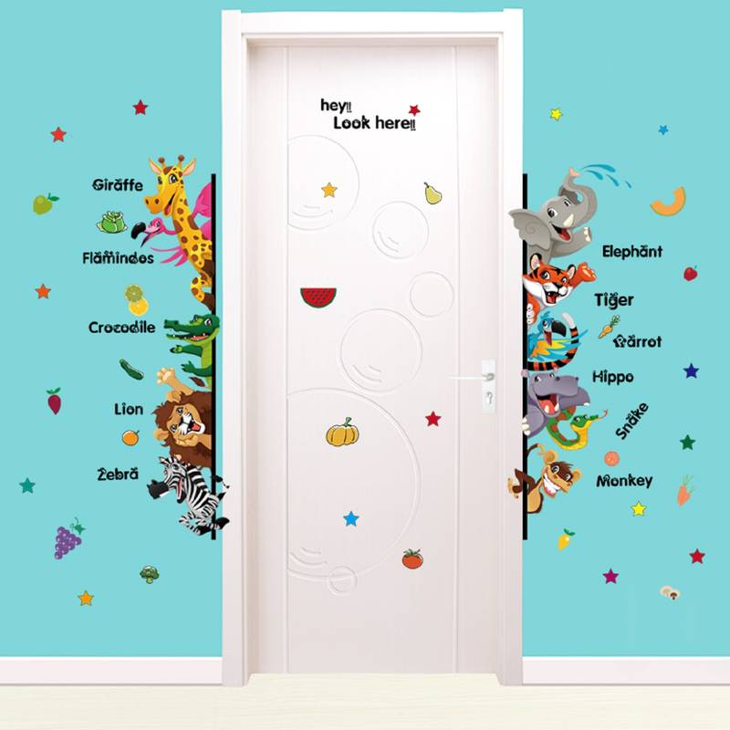 Zoo Animals' Wall Sticker (50 cm X 70 cm)