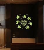 Radium Love Angels' Glow in Dark Wall Sticker (21 cm X 29.7 cm)