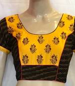 Black Ikkat cotton stitched Blouse