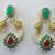 Antique Hangings With Green Red N White Pearls