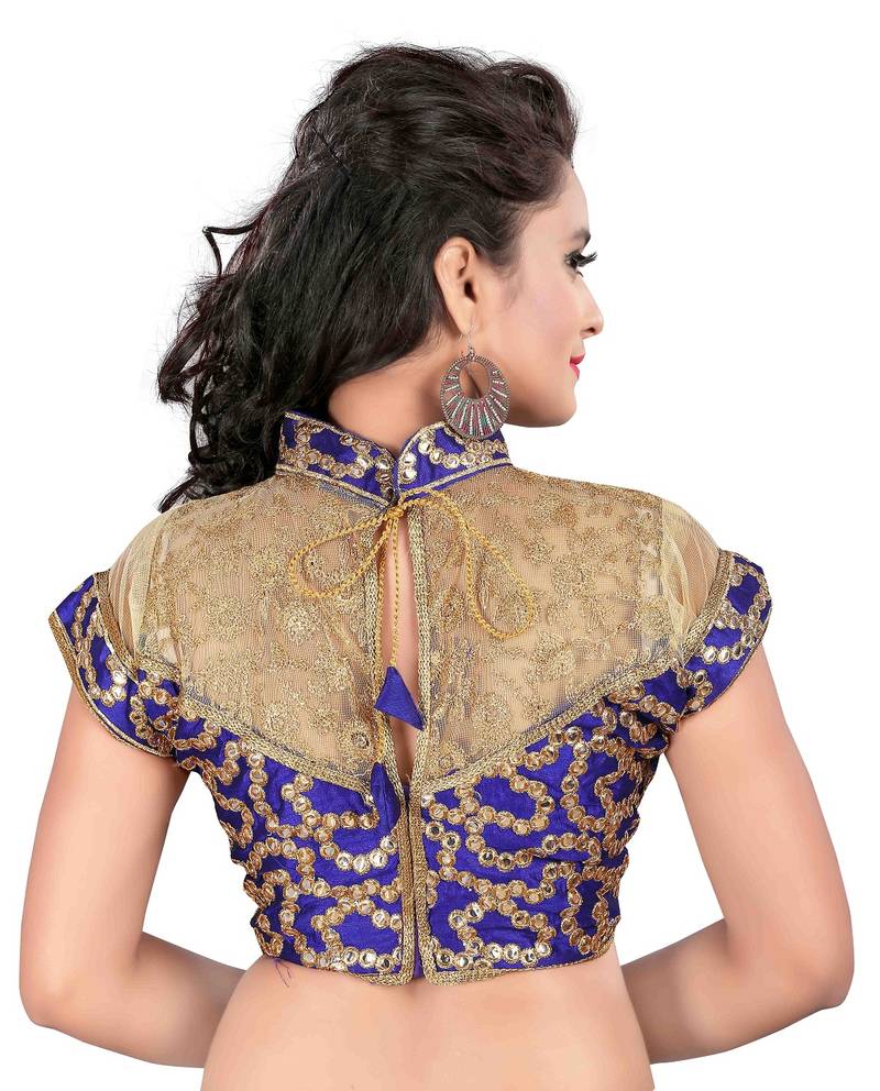 Blue cotton embroidered blouse fabric Awesome 1593174