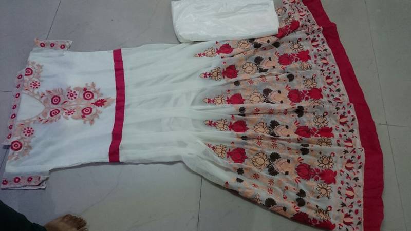 White embroidered d.jorjet salwar
