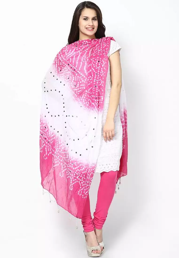 Beautiful Pink Cotton Dupatta