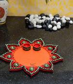 eCraftIndia Papier Mache Decorative Pooja Thali