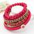 Pink Ocean Beads Multilayer Bangles Set(CFB0063)
