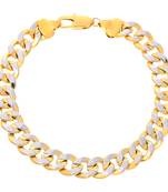 Dual Tone Gold Stainless Steel Latest Fashion Bracelet for Men Boys