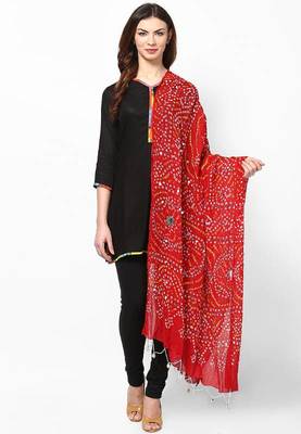 Beautiful Red Cotton Dupatta 1