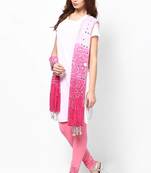 Beautiful Pink Shaded Cotton Bandhej Dupatta