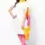 Pink Yellow Cotton Hand Work Dupatta