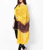 Yellow Brown Cotton Dupatta