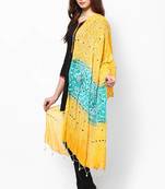 Yellow Green Cotton Dupatta