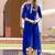 Royal Blue  Georgette embroidered semi stitched kurti