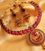 Beautiful Red Necklace Set   Dj16636