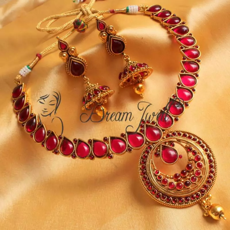 BEAUTIFUL RED NECKLACE SET - DJ16636