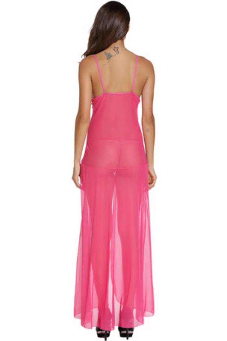Pink Polyester sexy western wear